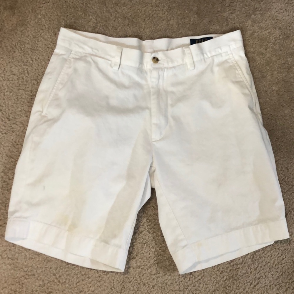 White Polo khaki shorts